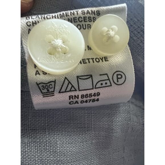 Tommy Bahama Mens Light Blue Striped Linen Casual Button Up Shirt XL Lightweight - Picture 10 of 10